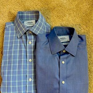 2 Charles Tyrwhitt men’s slim fit dress shirts
